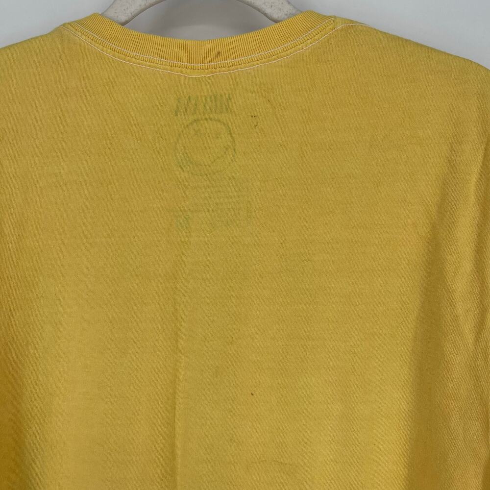 Officially Licensed Nirvana Nevermind Smiley Grunge Tee Yellow Medium - Picture 5 of 8
